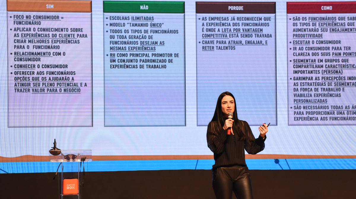 Ana Costa: “Employee Experience é modinha, mas empresa não sabem aplicar na vida real”. Palestra trouxe a fundamentação e os passos para aplicar a técnica com sucesso